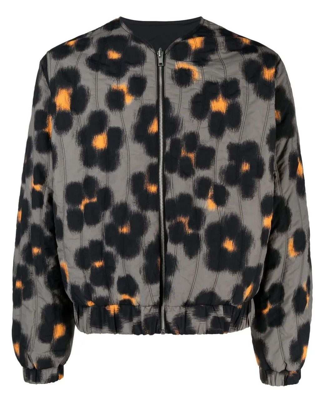 KENZO Black Hana Leopard Reversible Bomber Jacket for men