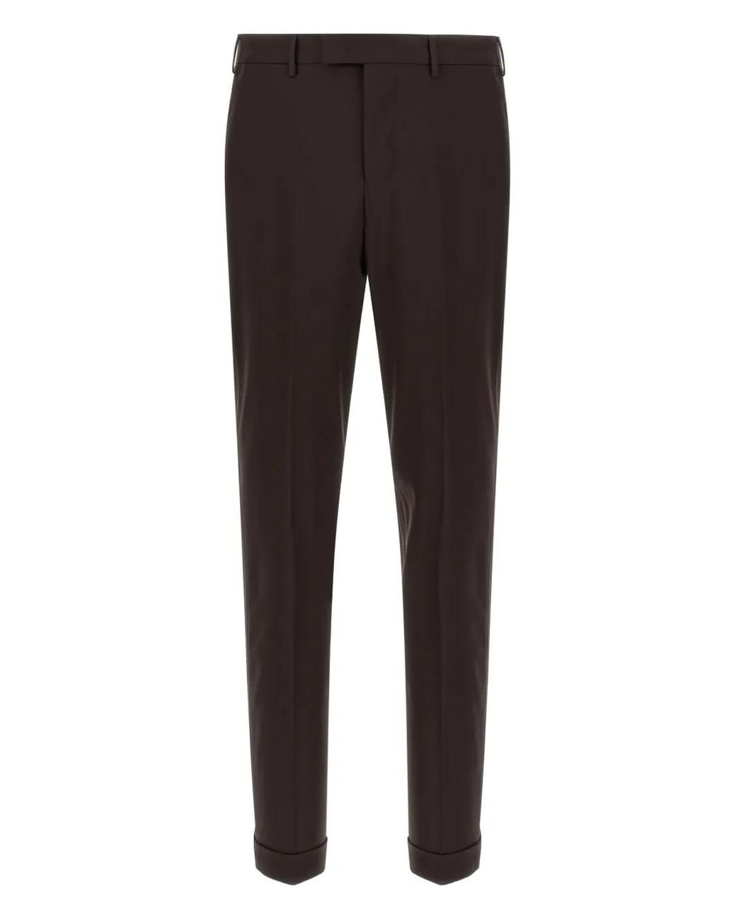 PT Torino Brown Tailored Trousers for men