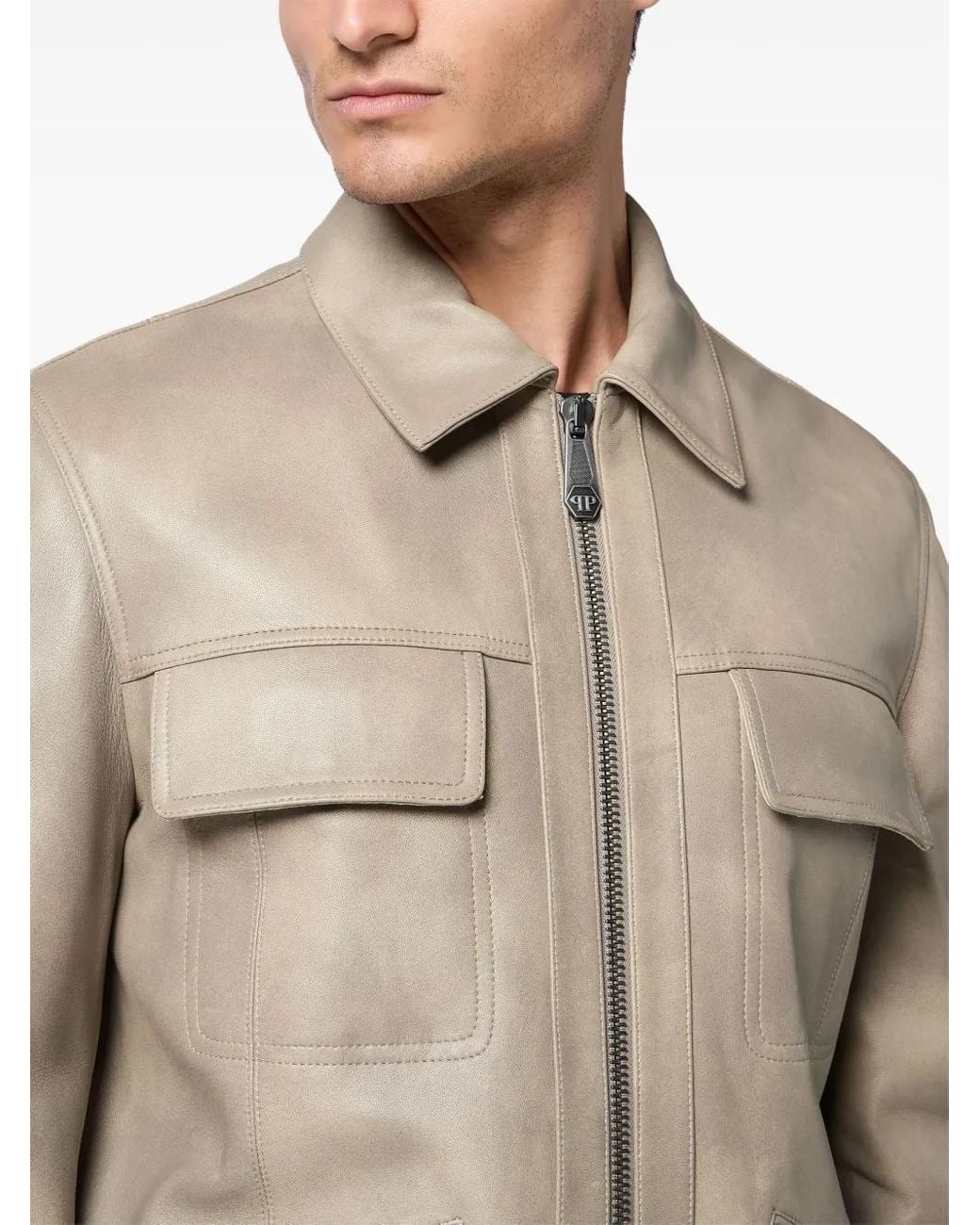 Philipp Plein Brown Coster Bomber Jacket for men