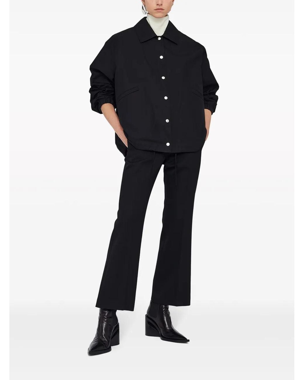 Jil Sander Black Logo Cotton Jacket