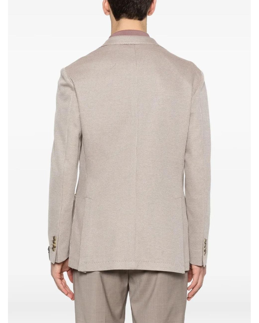 Sartoria Latorre Natural Textured-Finish Single-Breasted Blazer for men