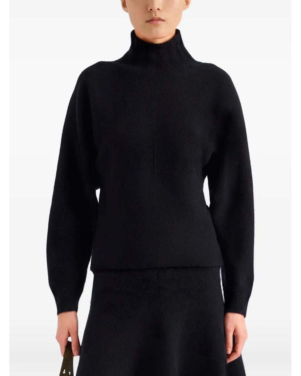 Proenza Schouler Black Lothea Topin Lofty Merino Wool