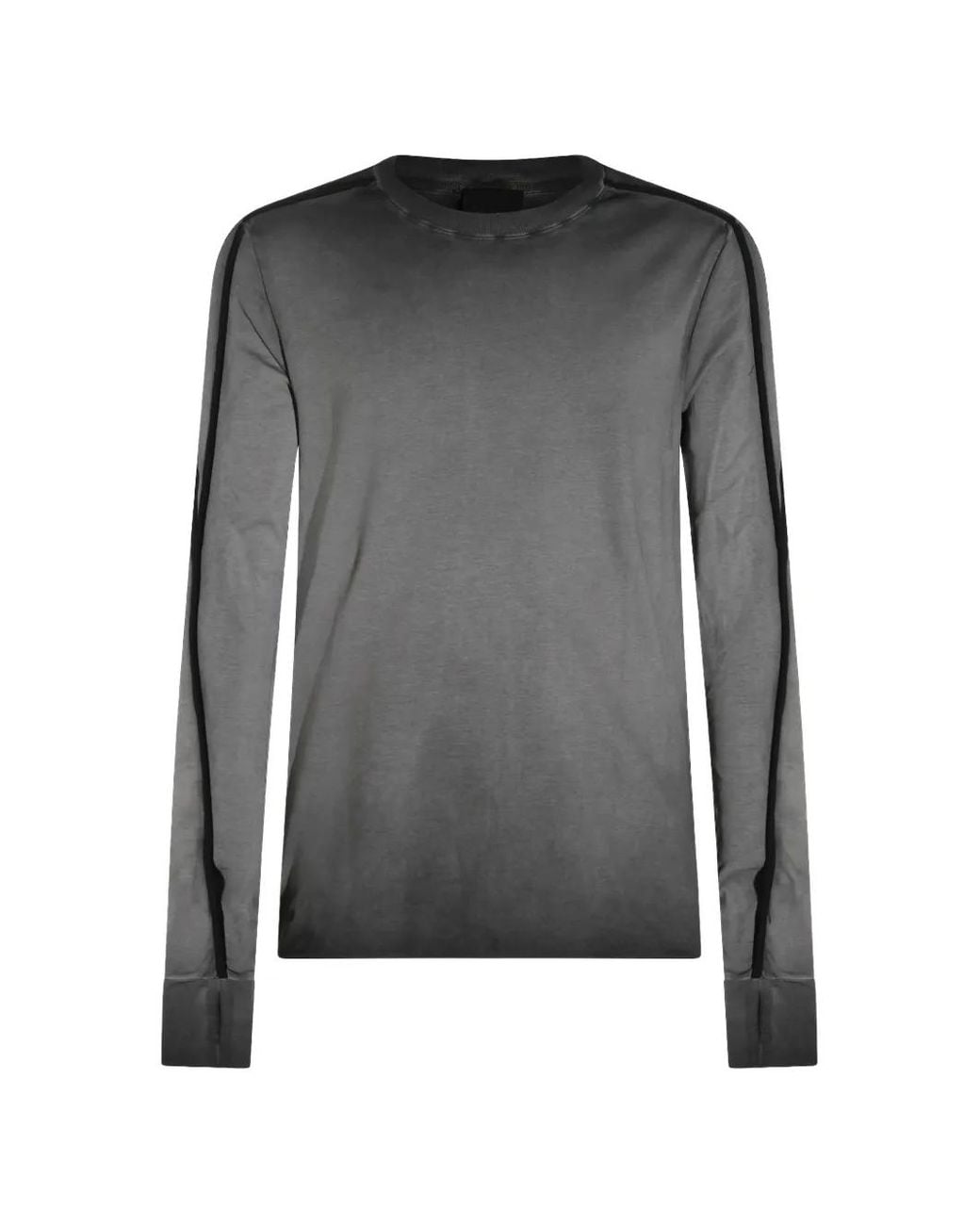 Thom Krom Gray T-Shirt À Bandes Contrastantes Et Manches Longues for men