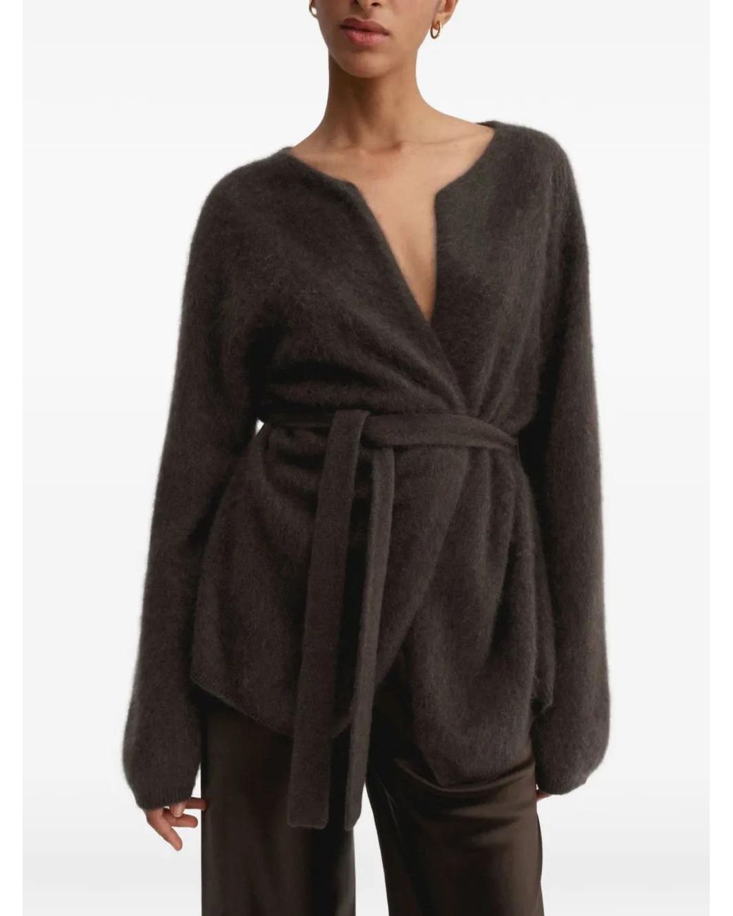 Almada Label Black Aria Belted Cardigan