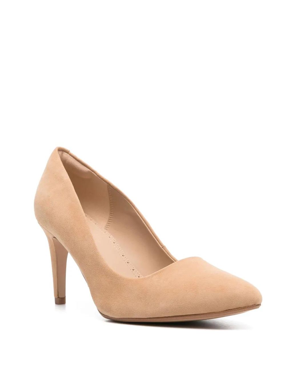 Clarks Natural 75Mm Laina Rae Suede Pumps