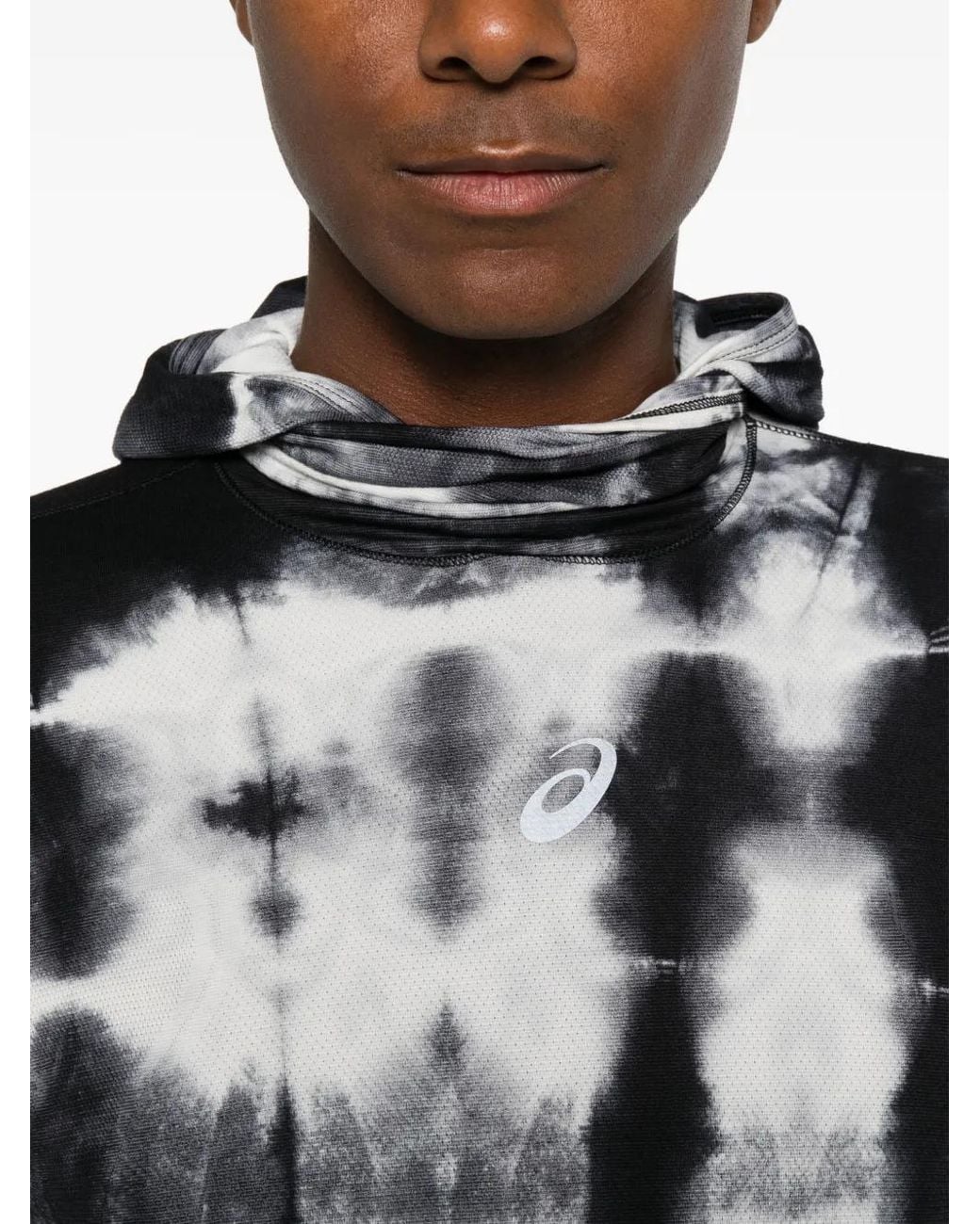 Asics Black Tie-Dye Long-Sleeve T-Shirt for men
