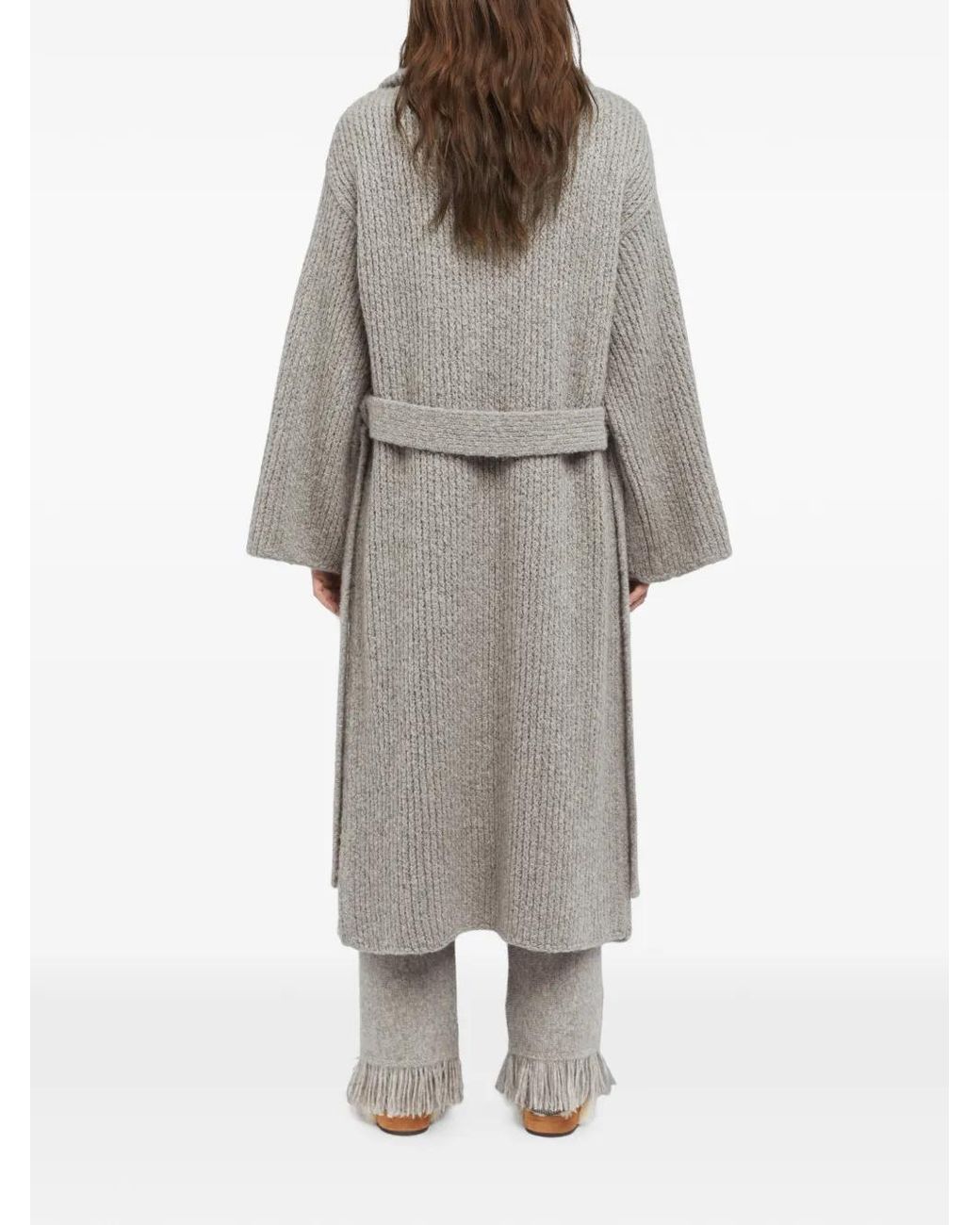 Alanui Gray Belted Coat