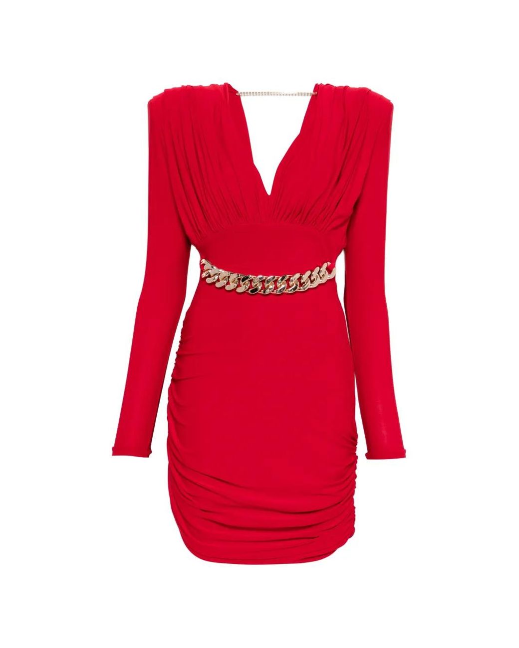 MITILIANE COUTURE Red Draped Mini Dress