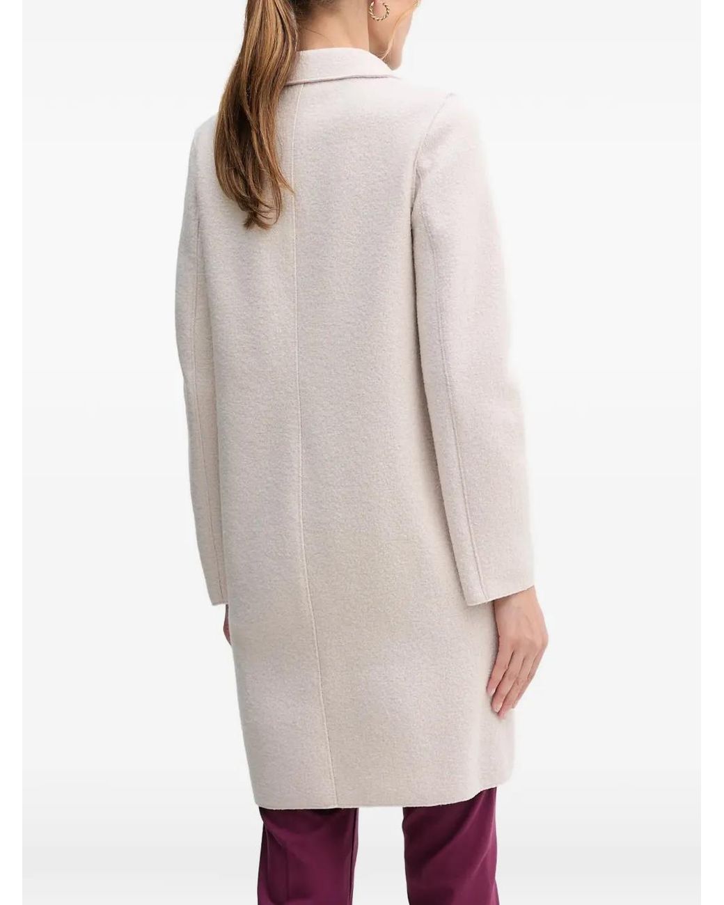 Ouí White Manteau Mayson À Simple Boutonnage