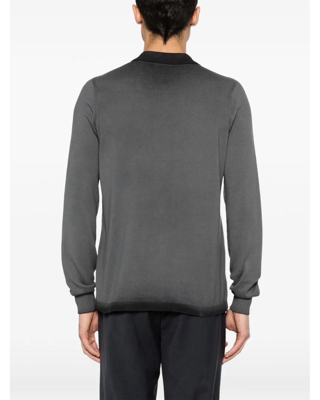 AROVESCIO Gray Buttoned Long-Sleeved Shirt for men