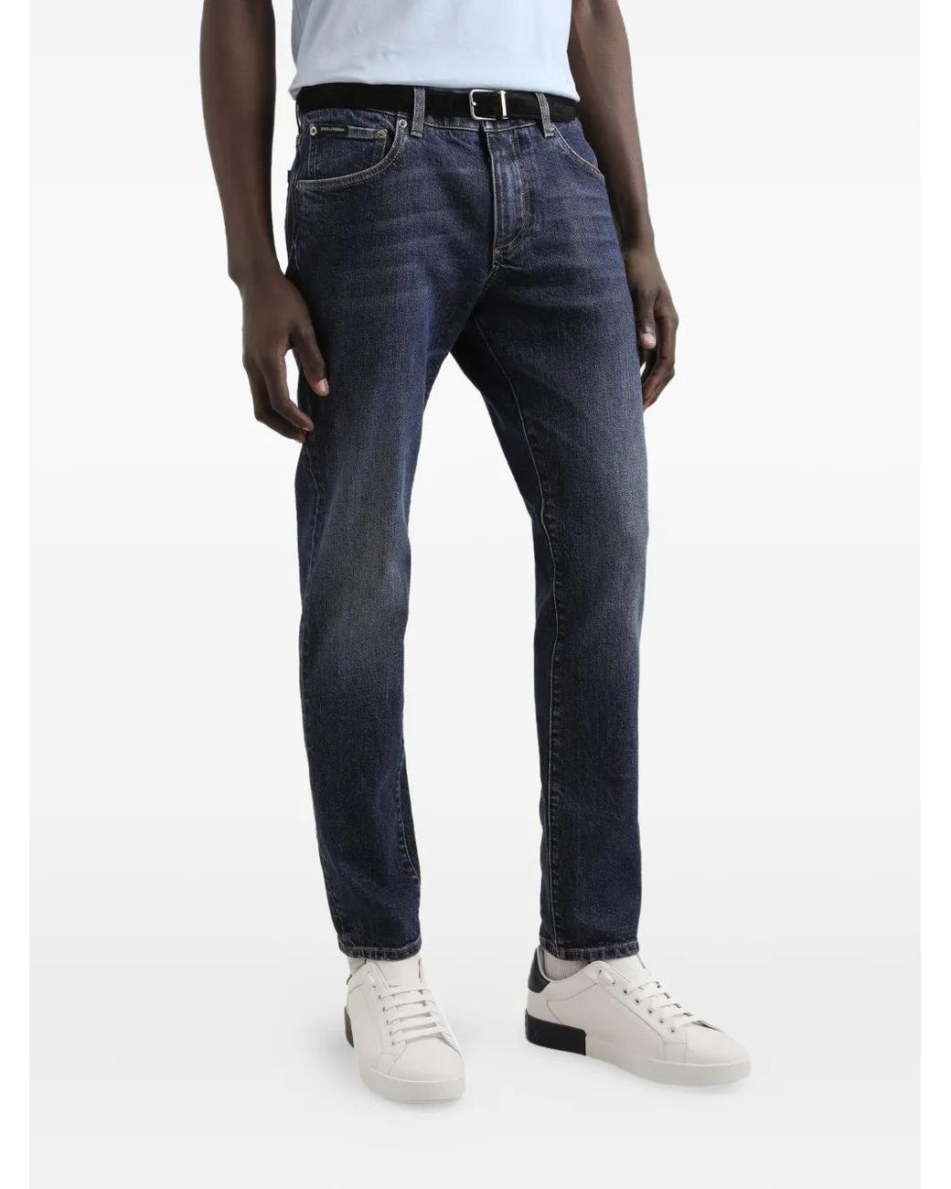 Dolce & Gabbana Blue Denim Cotton Jeans for men