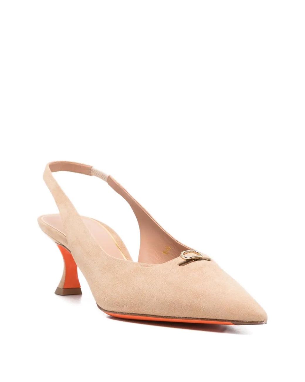 Santoni Pink Suede Pumps