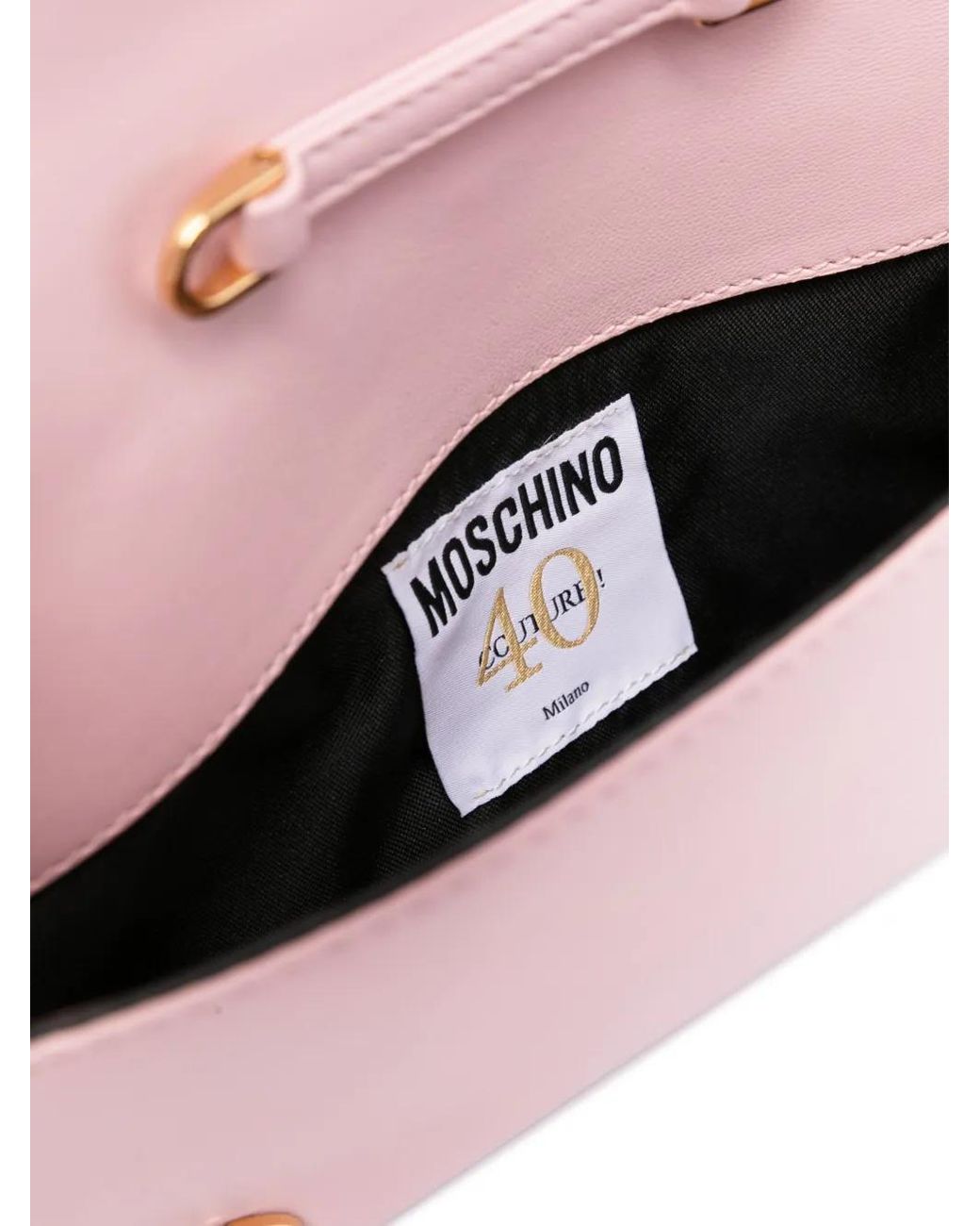 Moschino Pink Floral Stud-Detailing Shoulder Bag