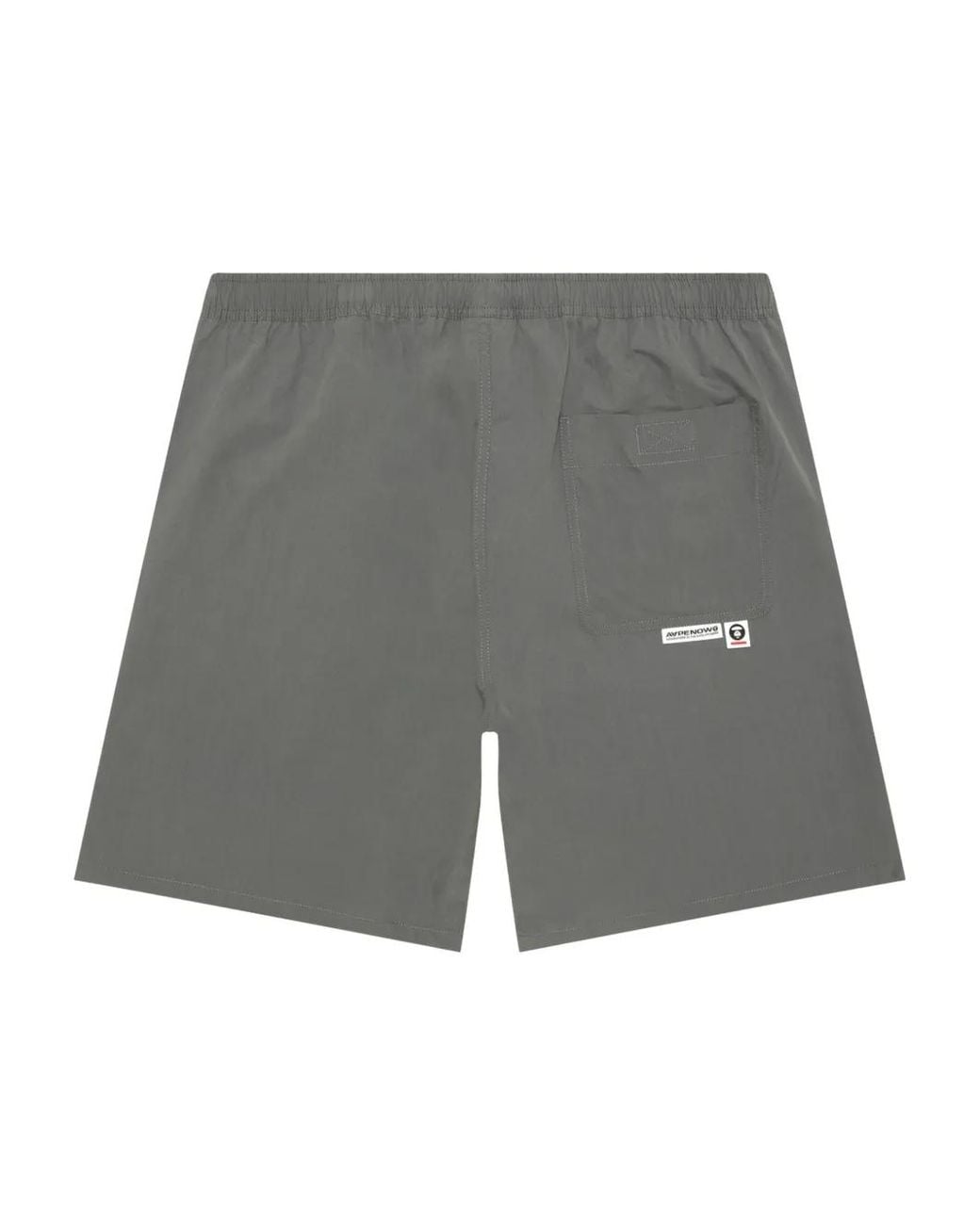 Aape By A Bathing Ape Gray Logo-Patch Shorts for men