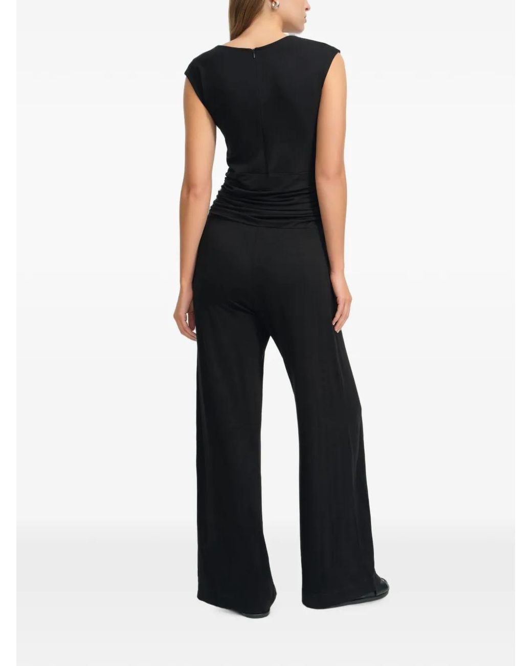 MARCELLA Black Tessa Ruched Jumpsuit