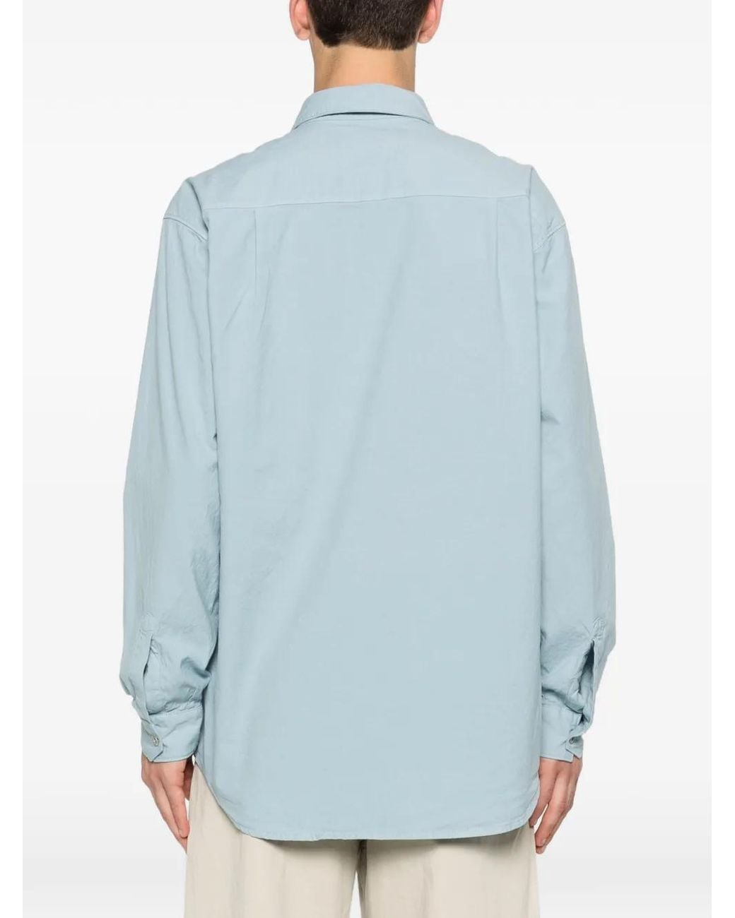 Stone Island Blue 1200029 Cotton Nylon Panama_S.I. Marina Overshirt for men