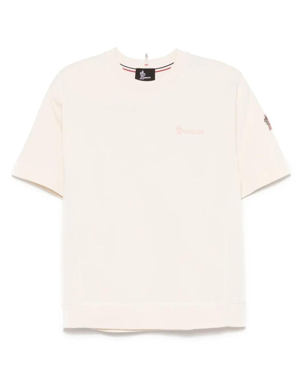 Moncler White Logo Cotton T-Shirt