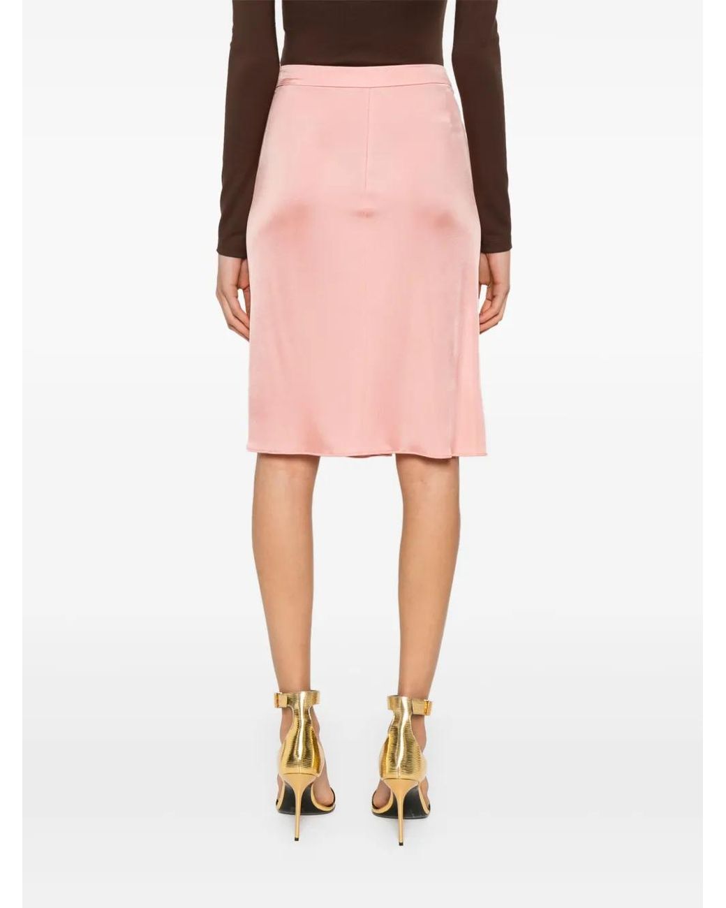 Tom Ford Pink Draped-Detail Mini Skirt