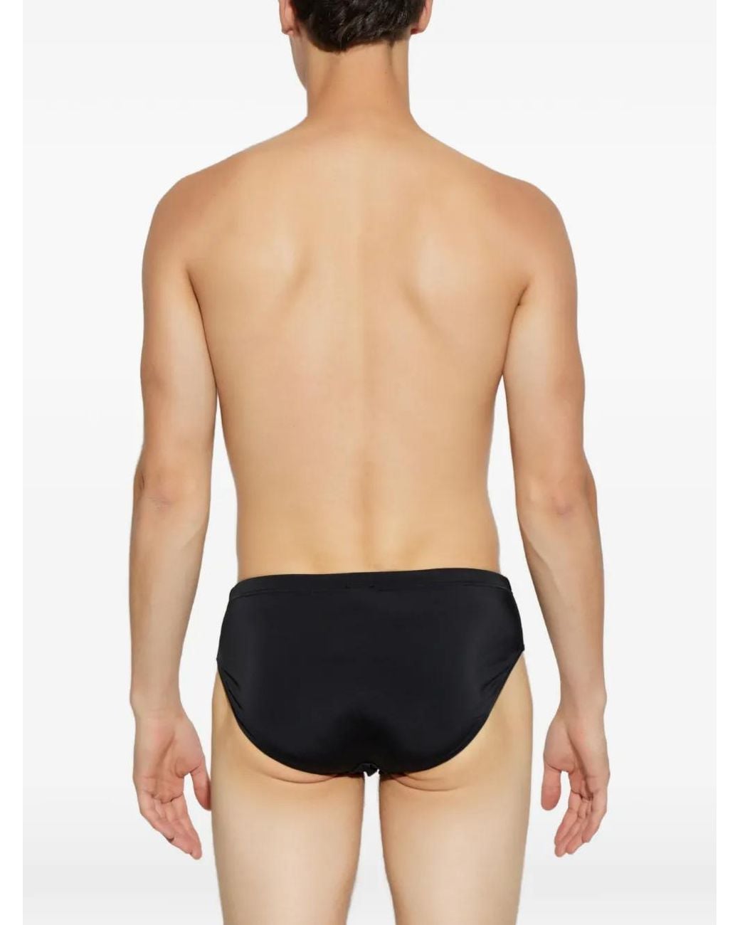 EA7 Black Logo-Print Swim Trunks for men