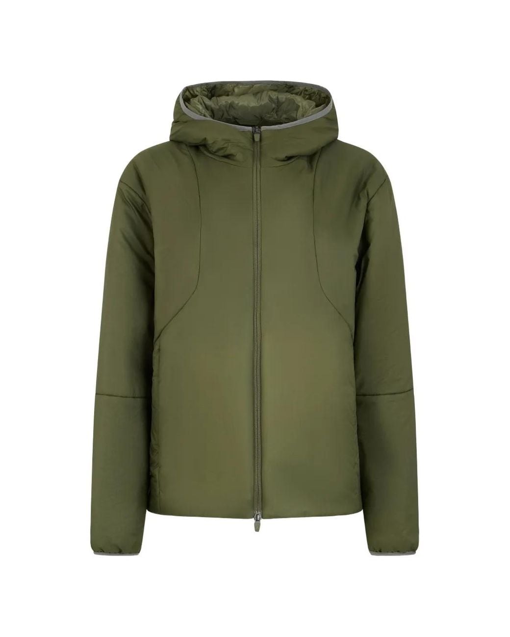 Herno Green Hooded Zip-Up Jacket for men