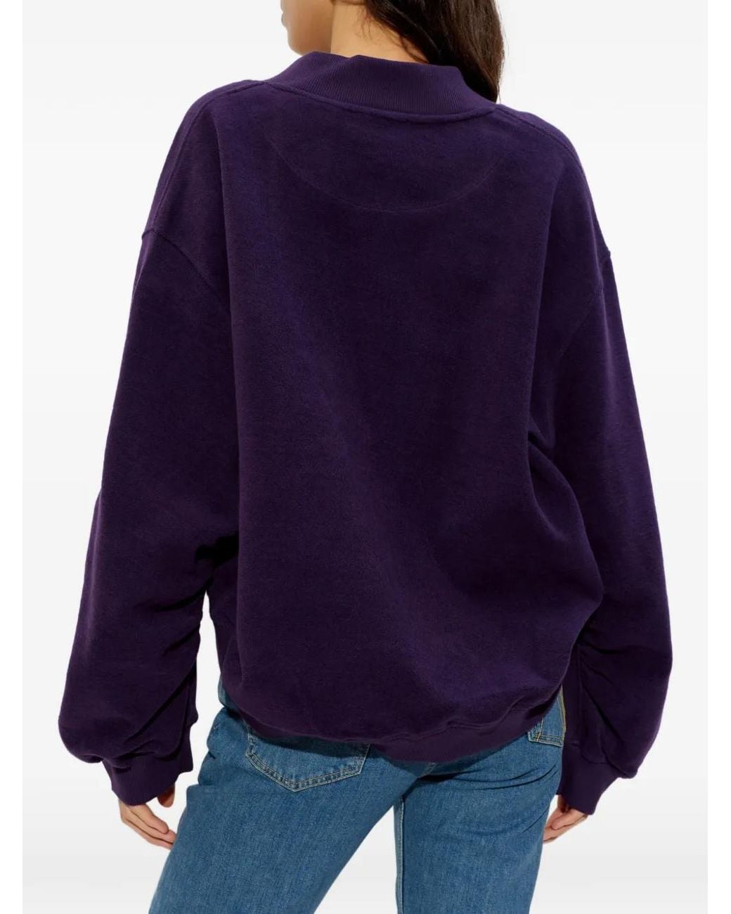 The Attico Blue V-Neck Sweatshirt