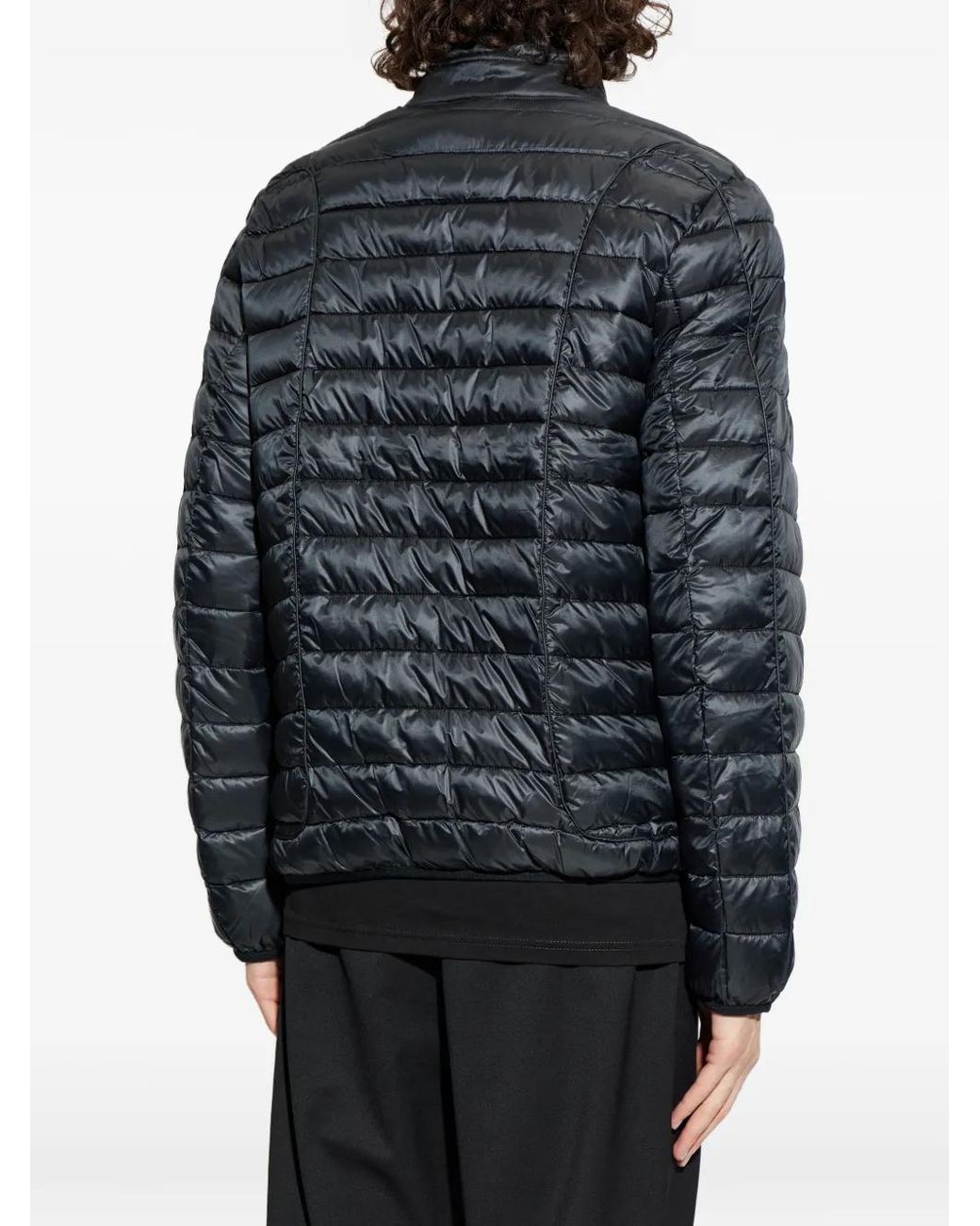 DIESEL Blue Quilted Zip Jacket for men