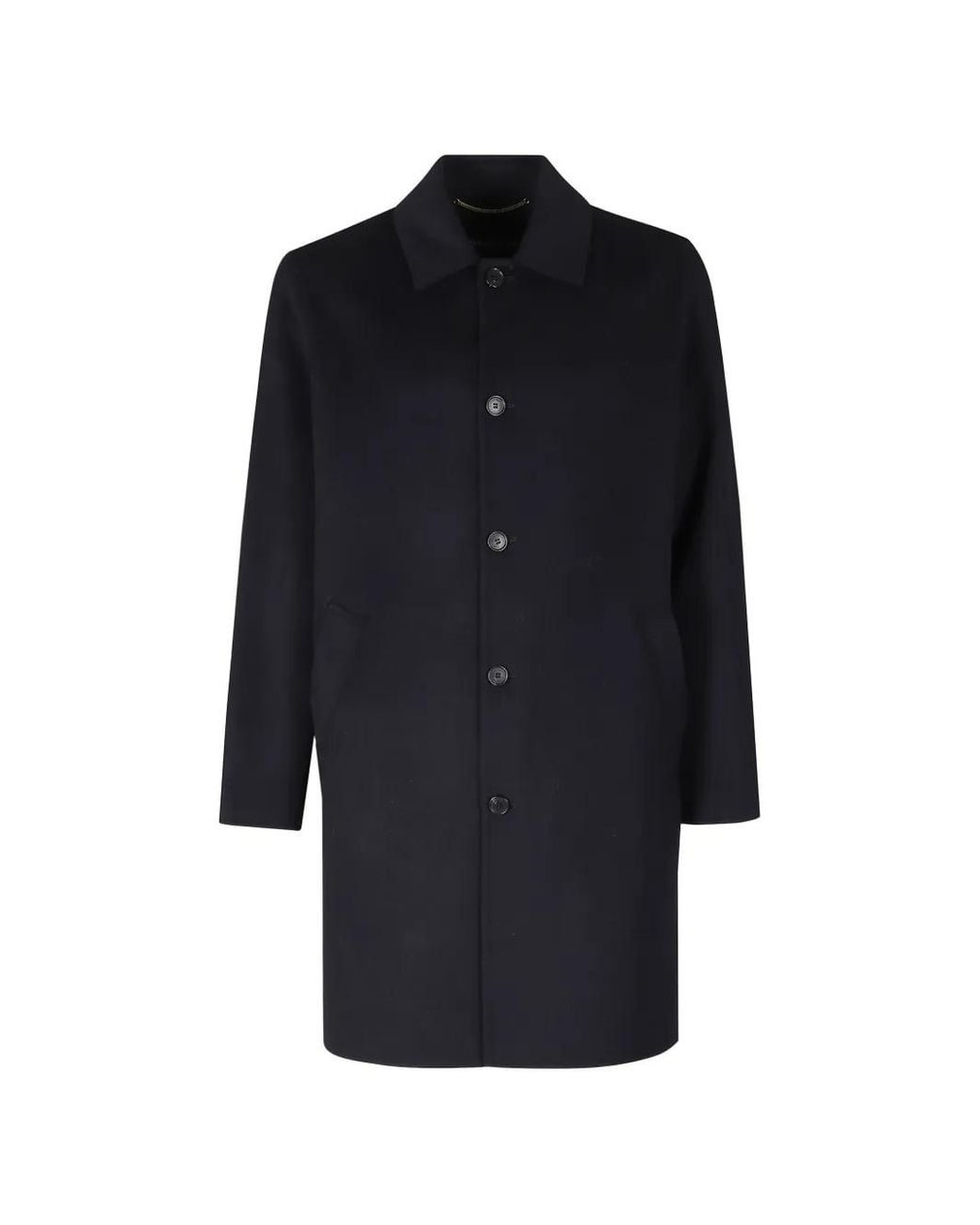 Department 5 Blue Button-Fastening Single-Breasted Coat for men