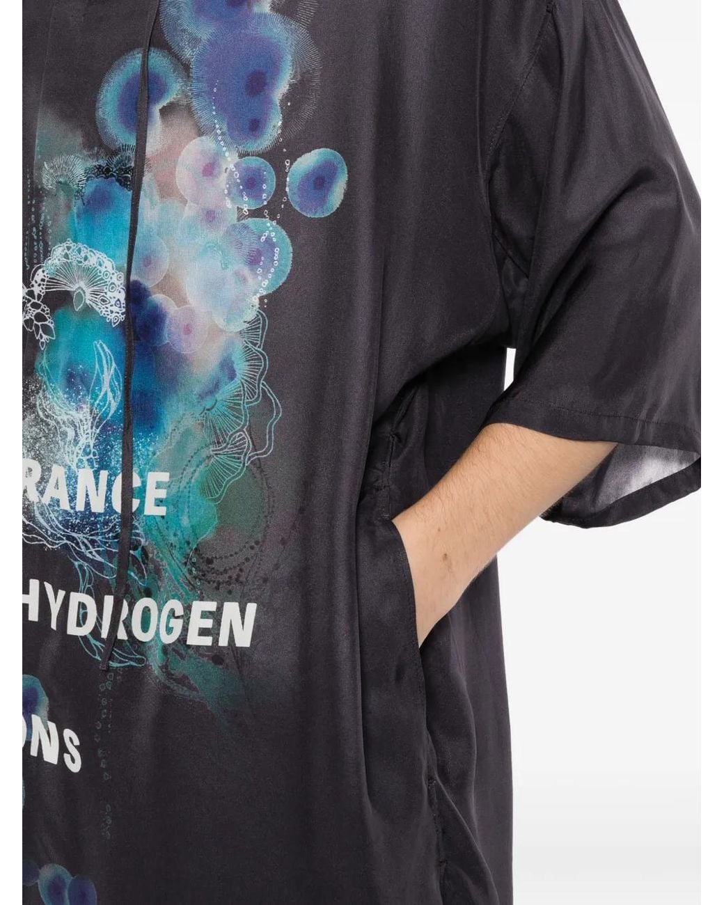 Yohji Yamamoto Blue Gusseted Short-Sleeve Shirt for men