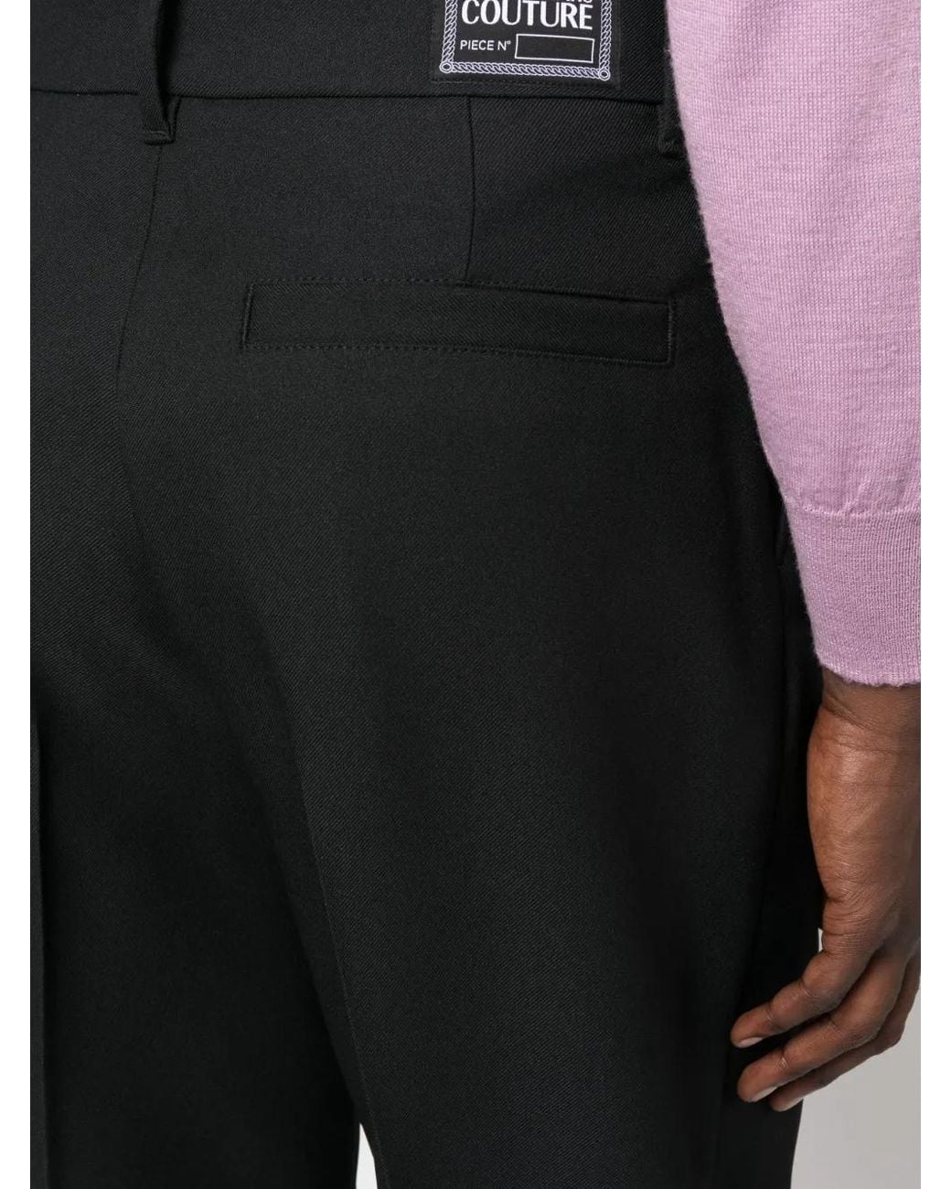 Versace Jeans Couture Black Straight-leg Trousers for men