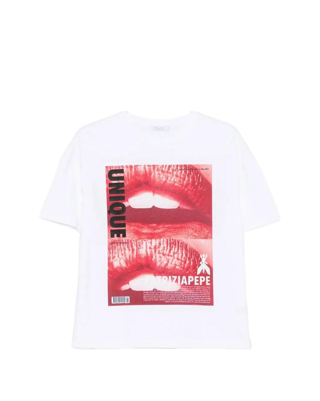 Patrizia Pepe White Graphic-Print T-Shirt