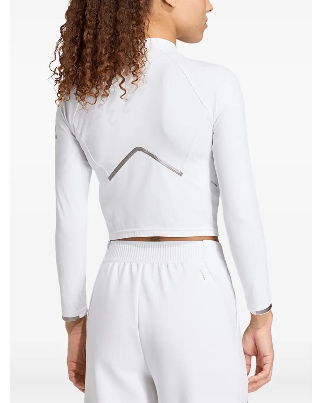 Adidas White Pro Long-Sleeve Top