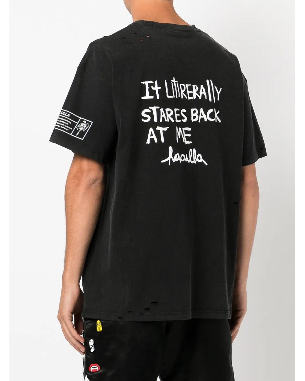 Haculla Black Graphic-Print T-Shirt for men