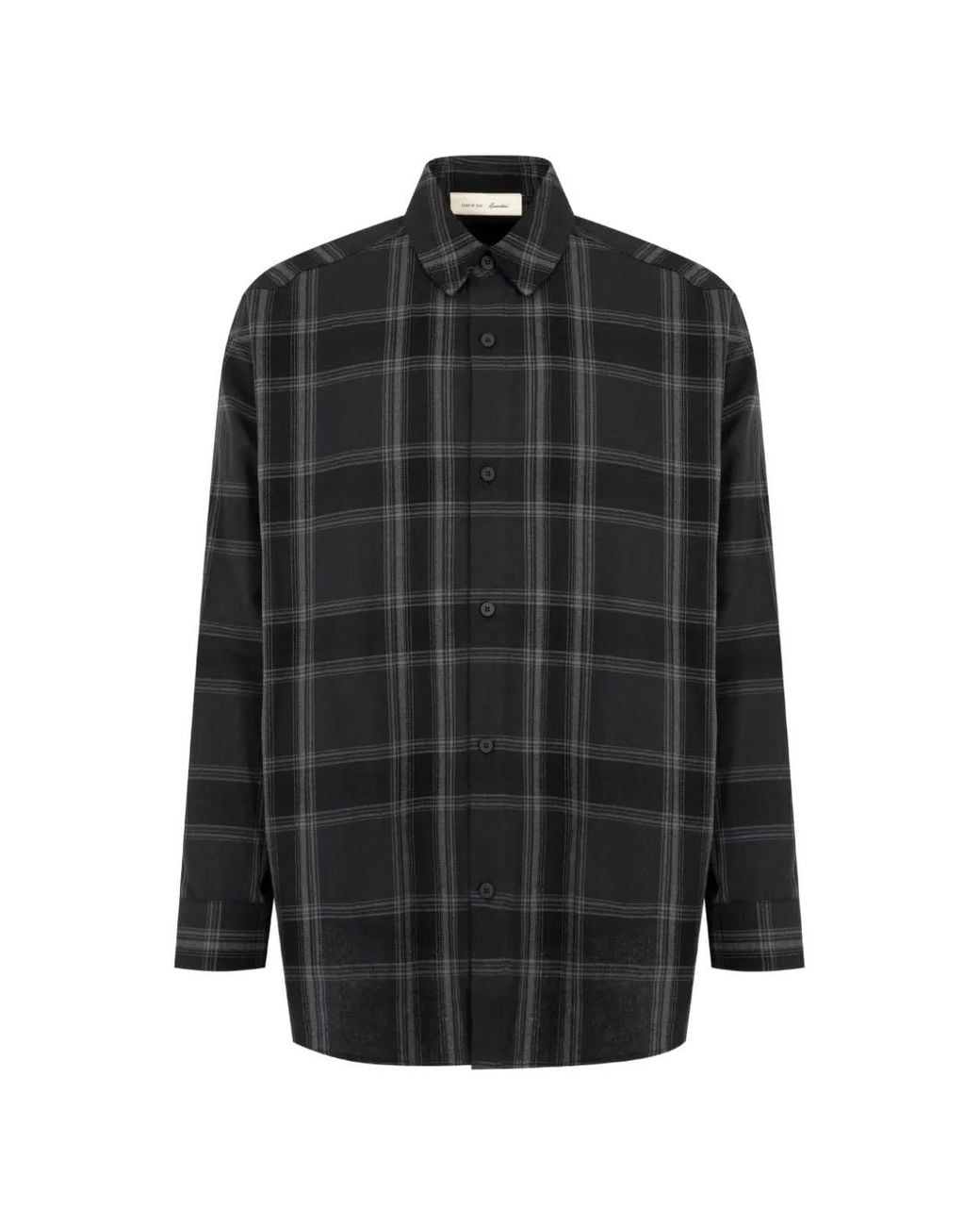 Fear Of God Black Flannel Button-Up Shirt for men