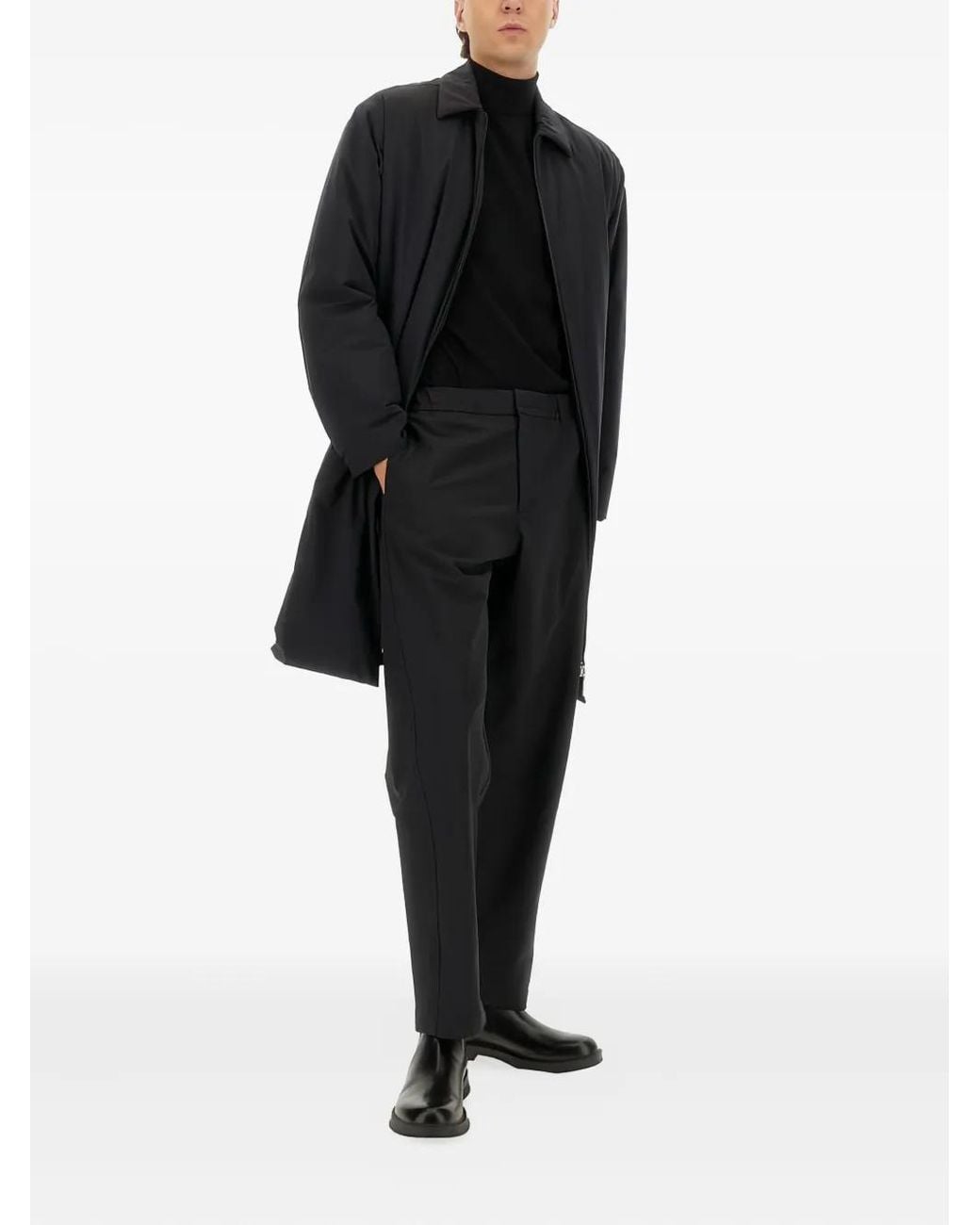 Herno Black Elasticated-Waist Trousers for men