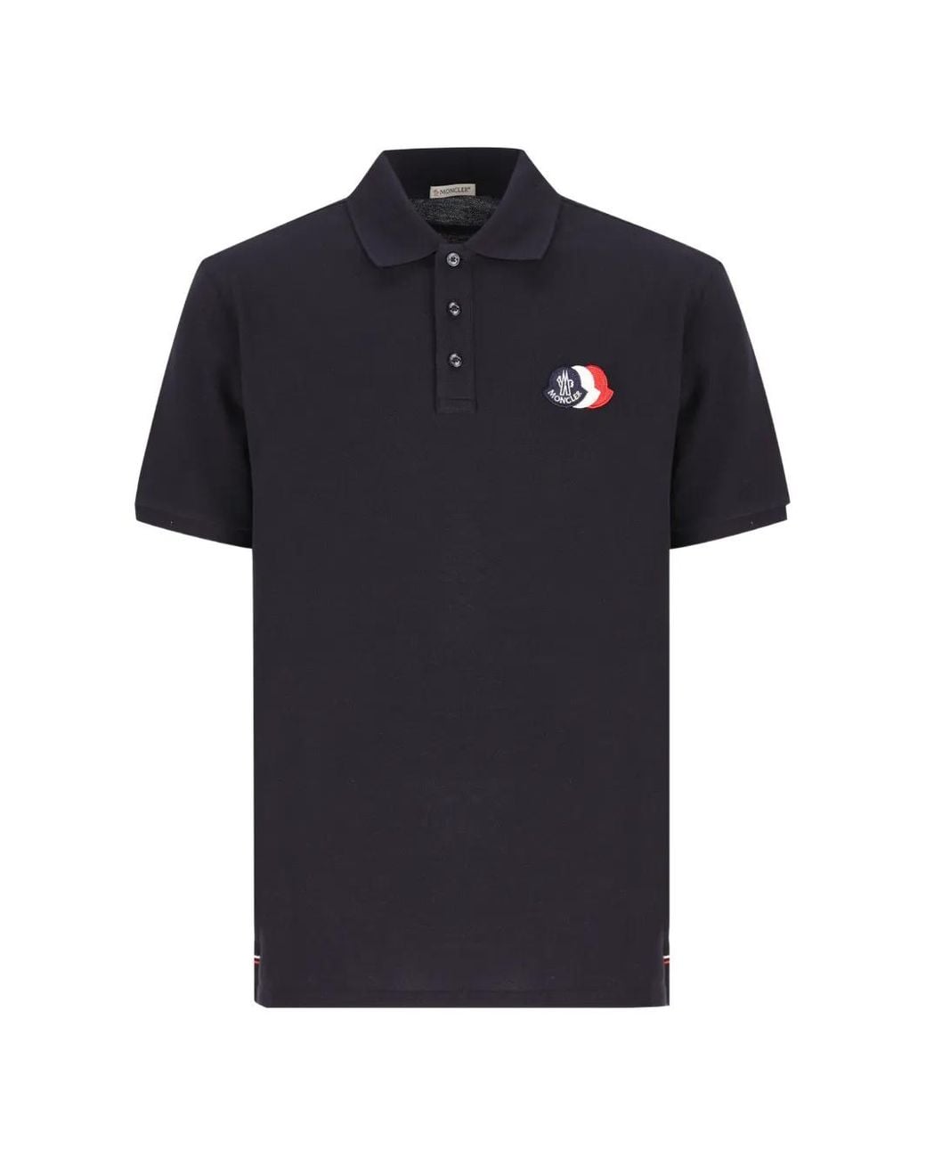 Moncler Black Polo À Logo for men