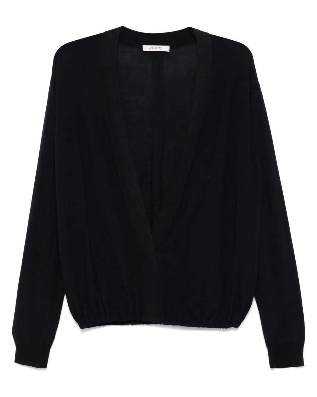 Dorothee Schumacher Black Plunging-Neck Sweater