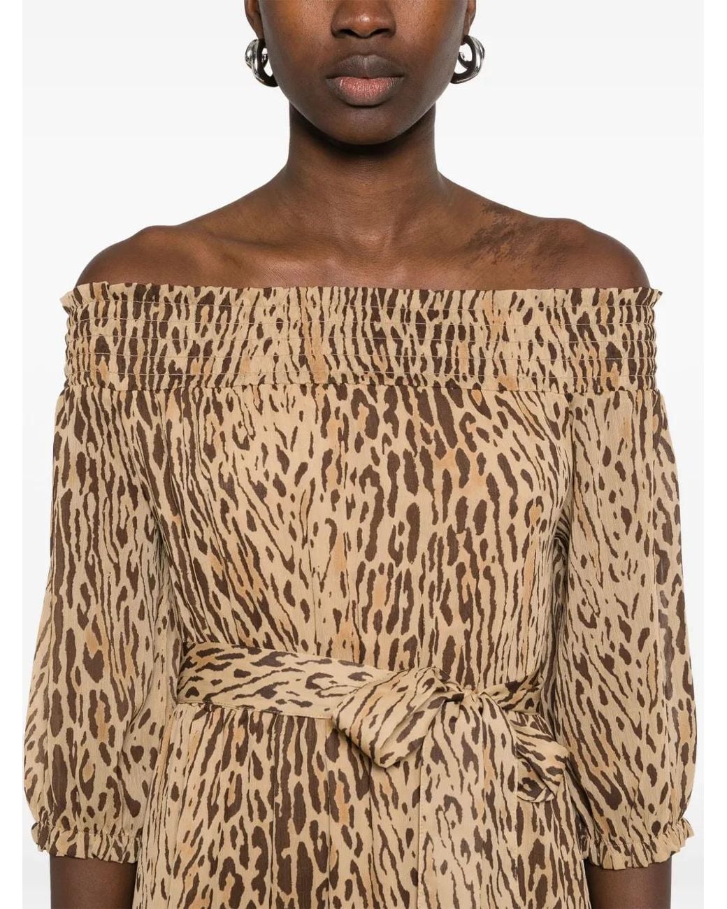 Liu Jo Natural Animalier Long Dress