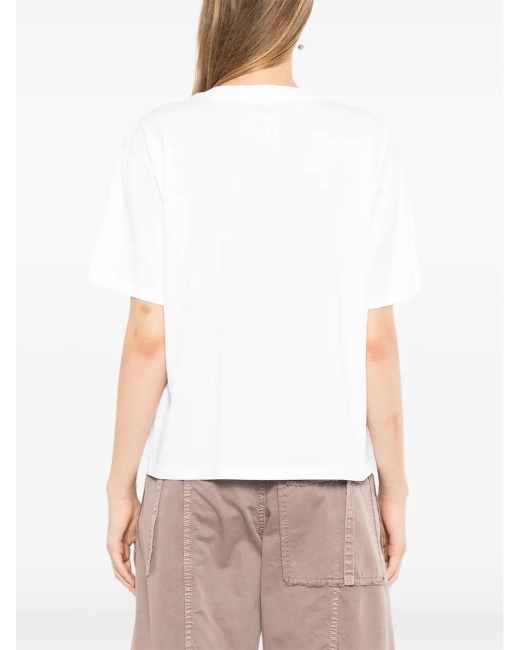 Melt White Graphic-Print T-Shirt