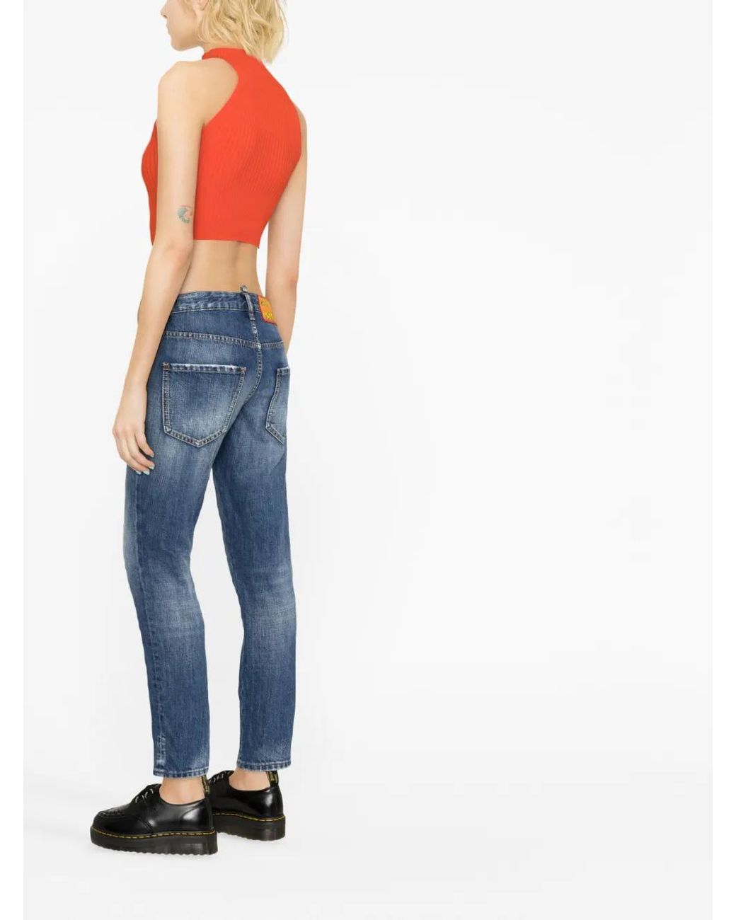 Jean À Détails De Patchs DSquared² en coloris Blue