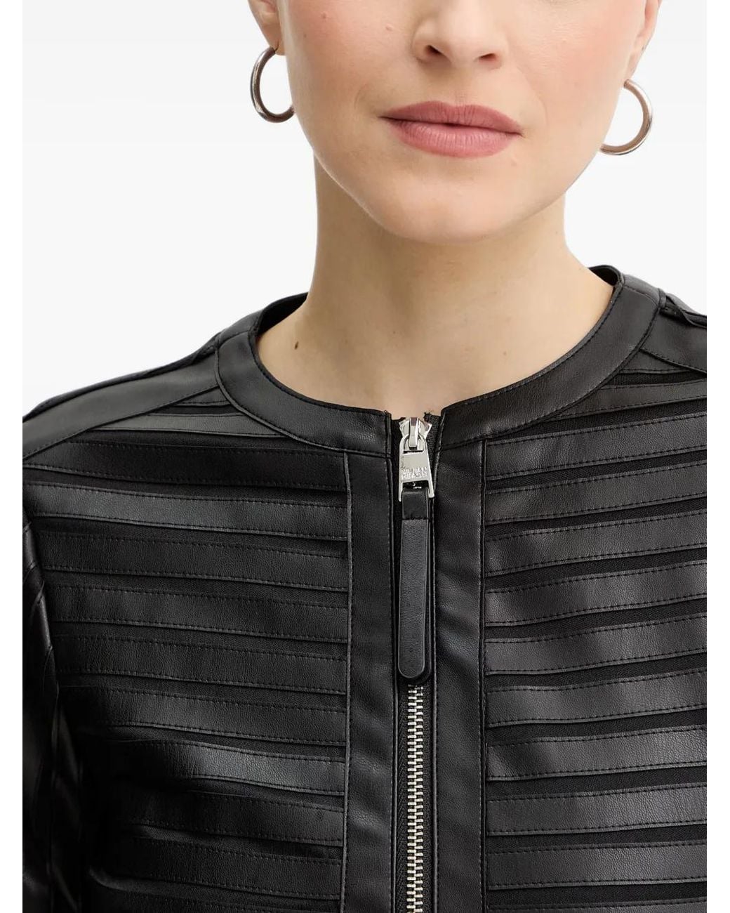 Silvian Heach Black Cropped Zip Jacket
