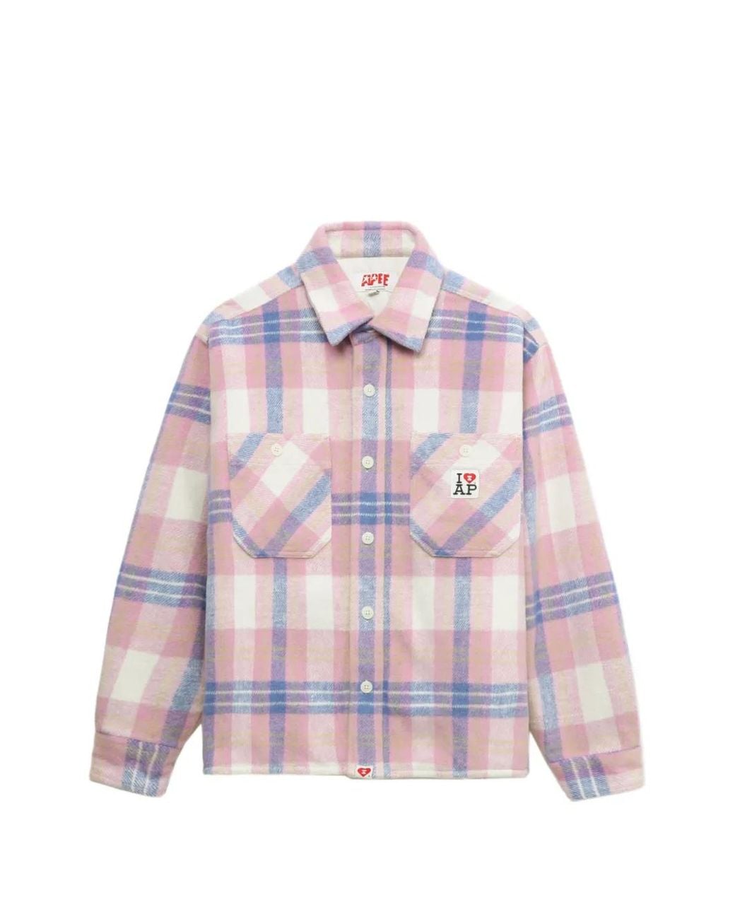 A Bathing Ape Pink Pocket Plaid Shirt