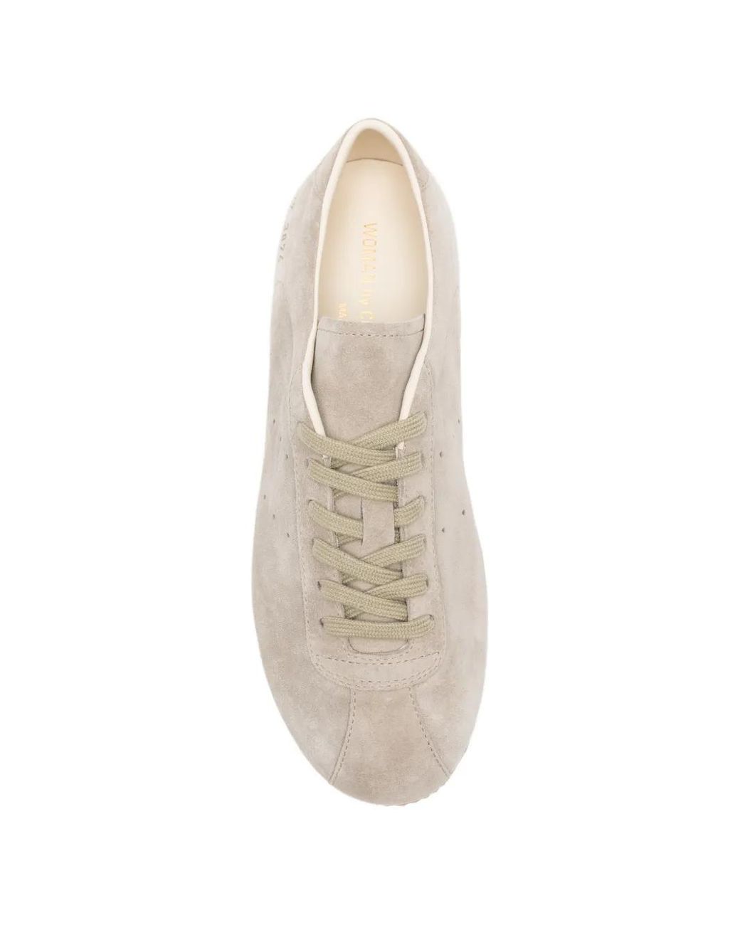 Common Projects White Lace-Up Suede Sneakers
