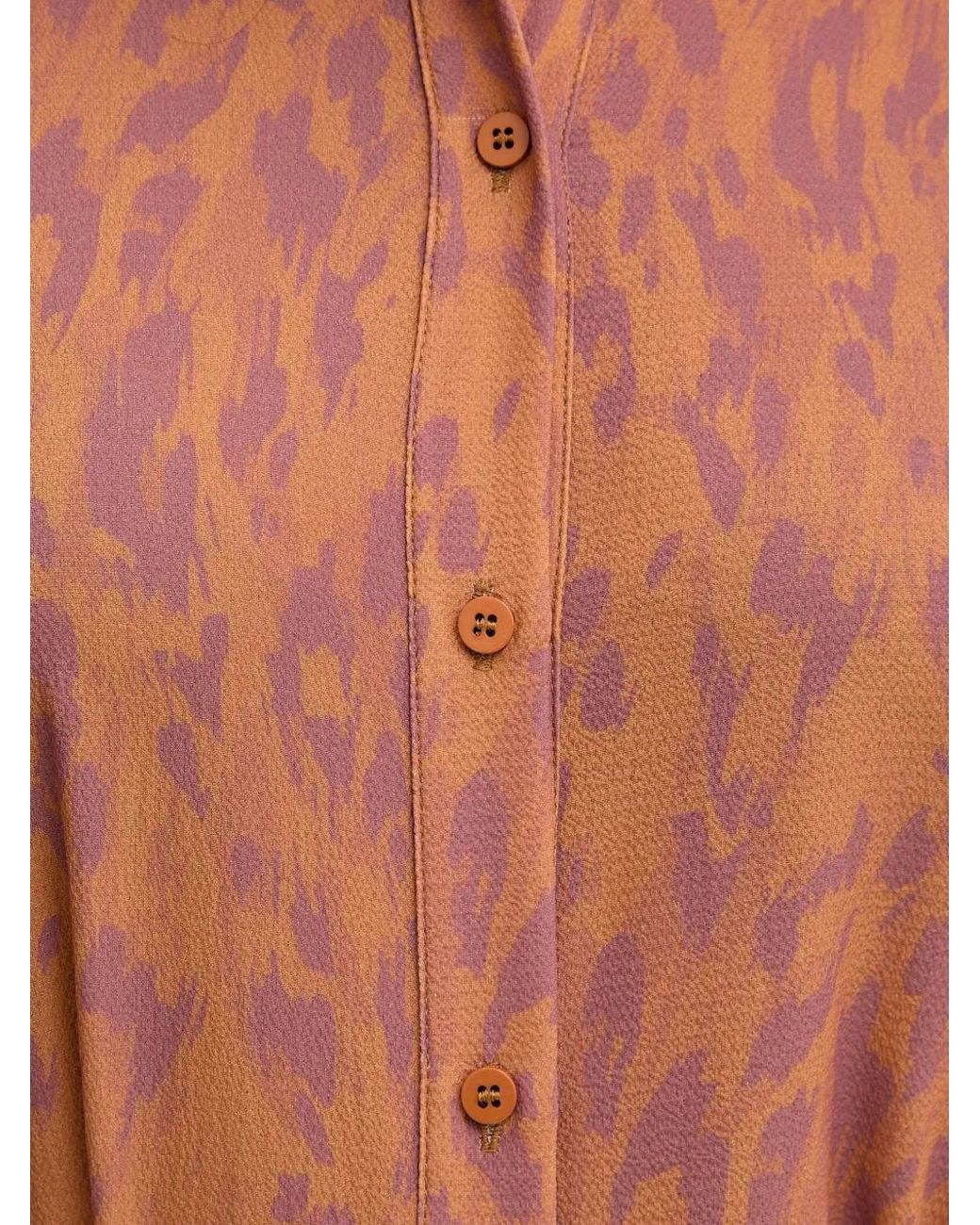 Silvian Heach Blue Rapane Animal-Print Shirt