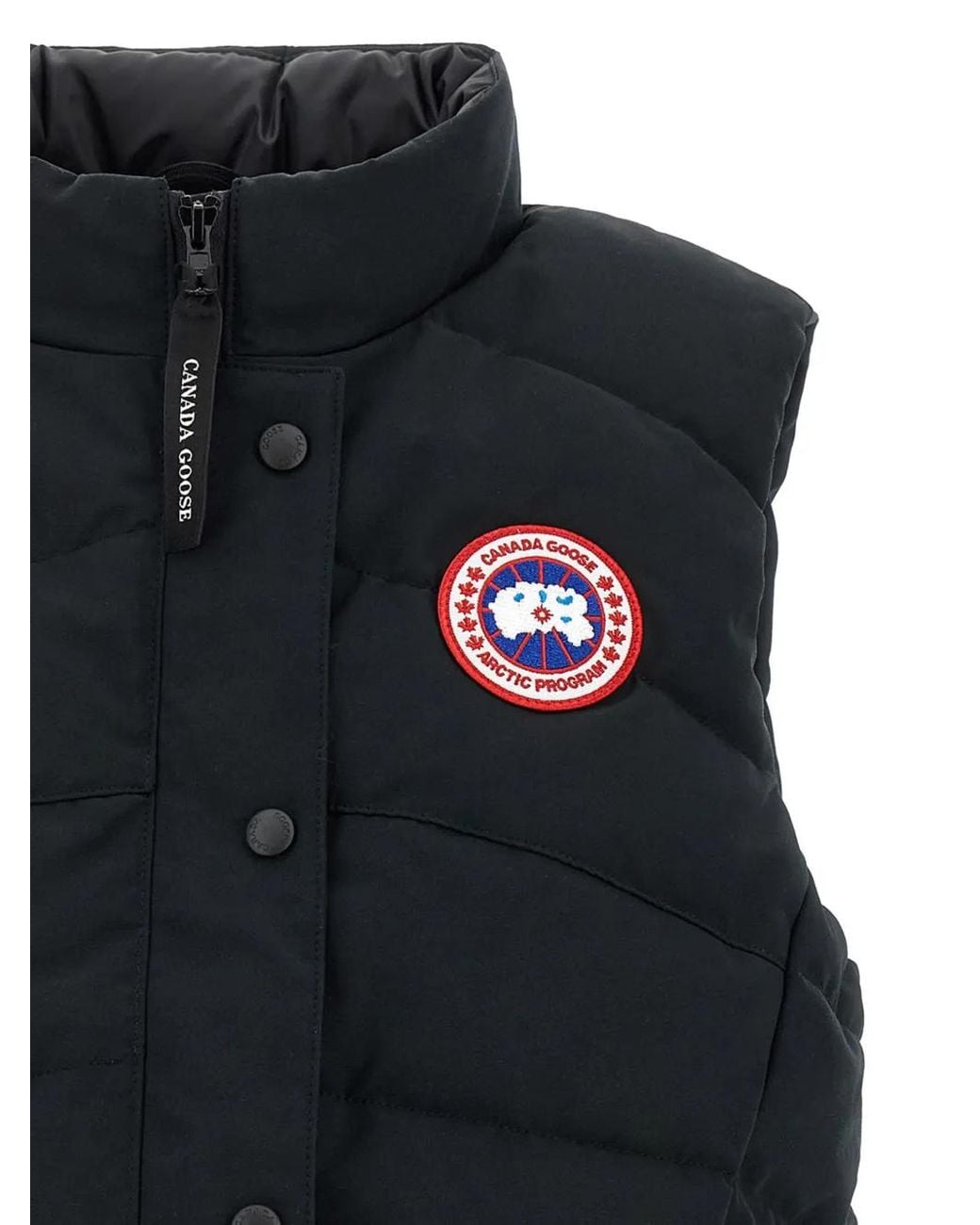 Canada Goose Black Quilted Logo Patch Vest