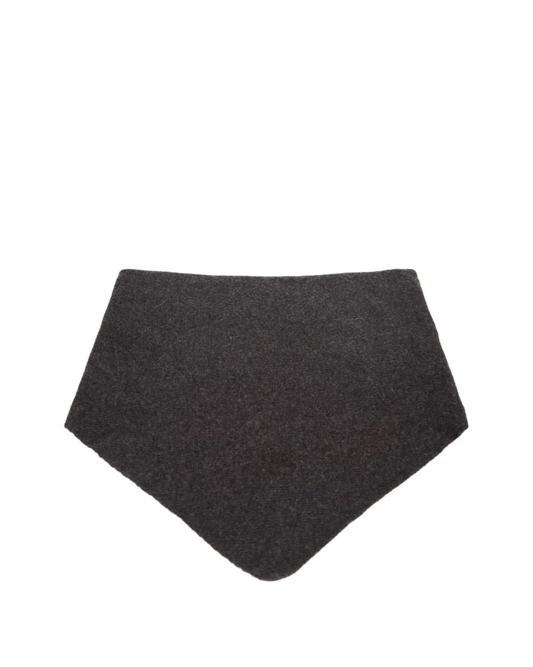 Daniele Fiesoli Black Fine-Knit Snood Scarf for men