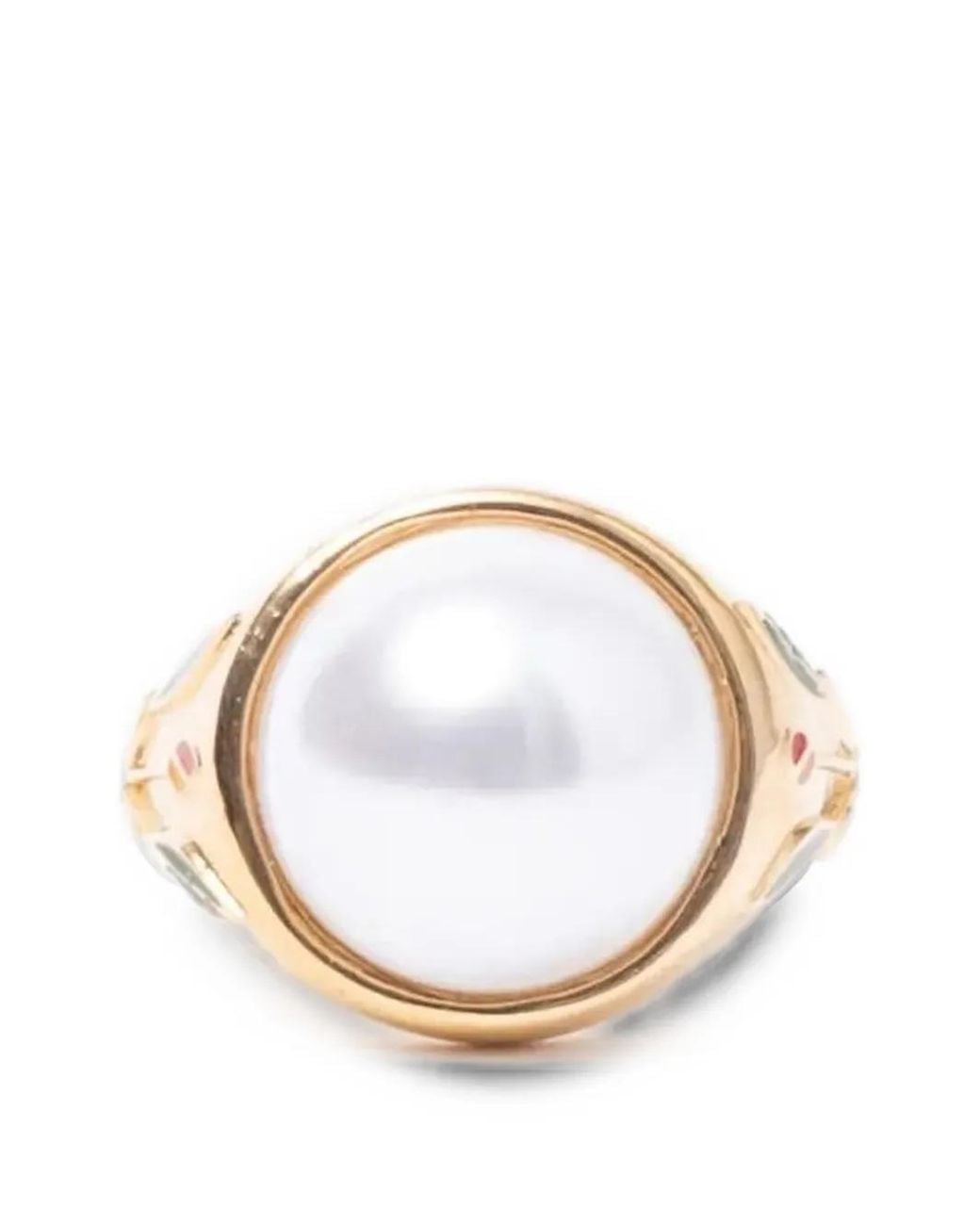 Casablanca Metallic Signet Ring