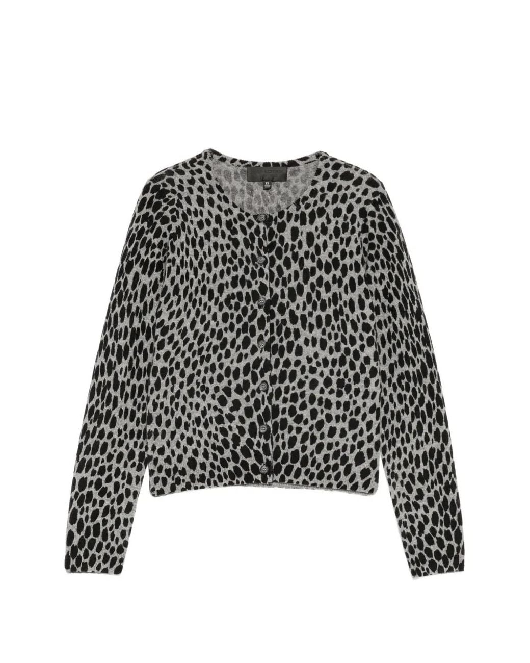Nili Lotan Black Cardigan À Imprimé Léopard