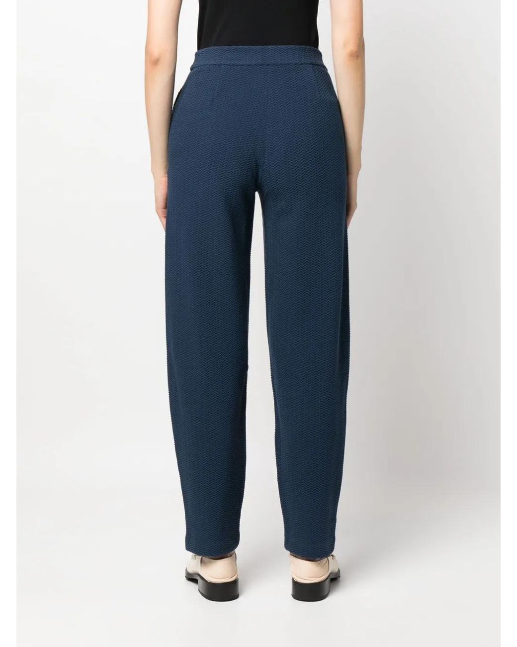 Emporio Armani Blue Jacquard Trousers