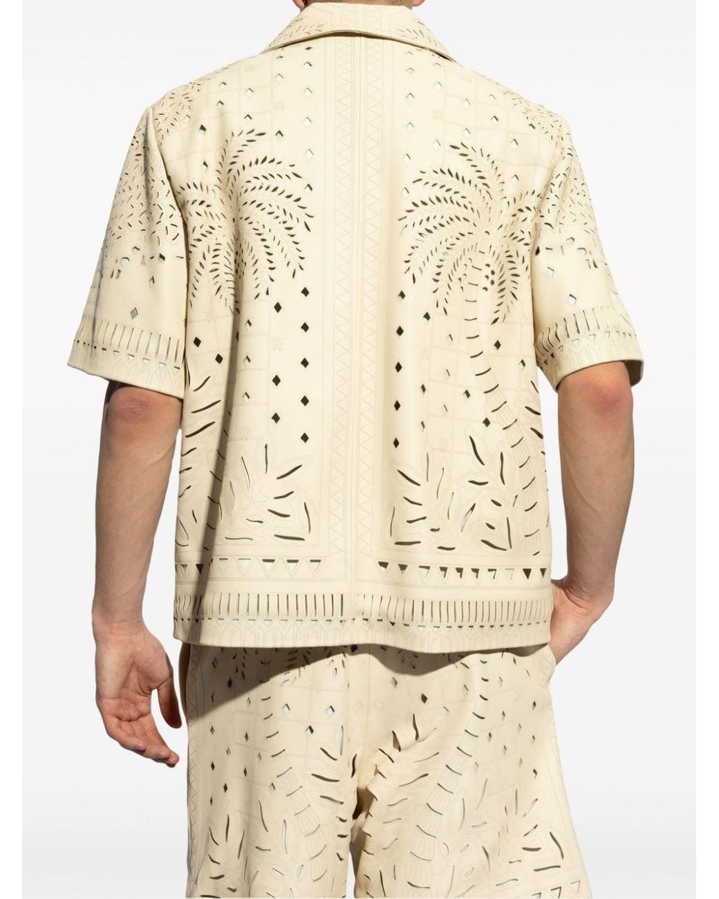 AMIRI レザーシャツ メンズ Amiri レザーシャツ ナチュラル | Lyst
