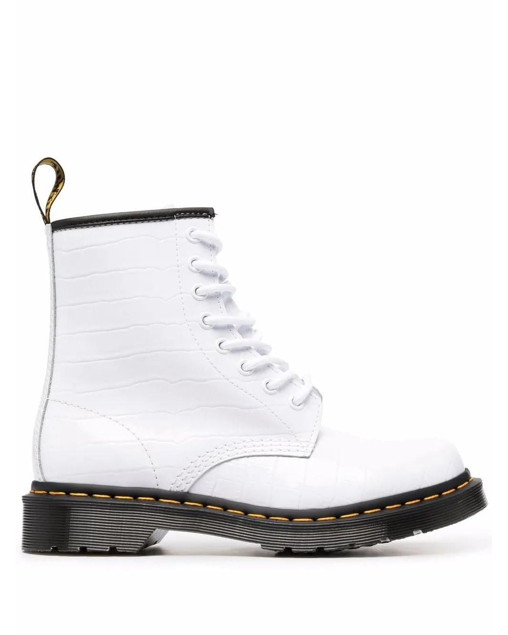 Dr. Martens White 1460 Lace-Up Boots